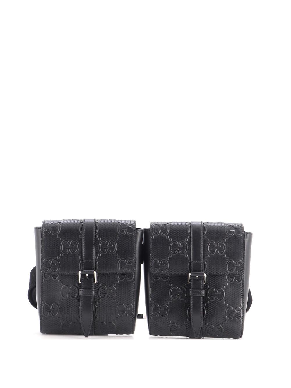 Gucci Double Belt Bag Gg Embossed #370850G70B
